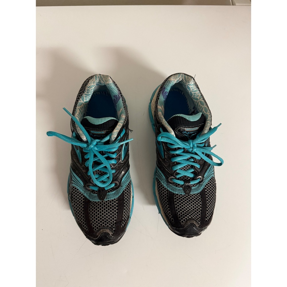 Brooks Glycerin 9 Running Shoes Black Blue Womens 7.5 1200911B412
